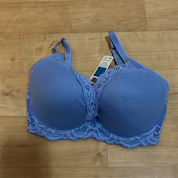 NWT Natori Feathers Plunge Bra in Coastal Blue, size 30DDD - Picture 3 of 6